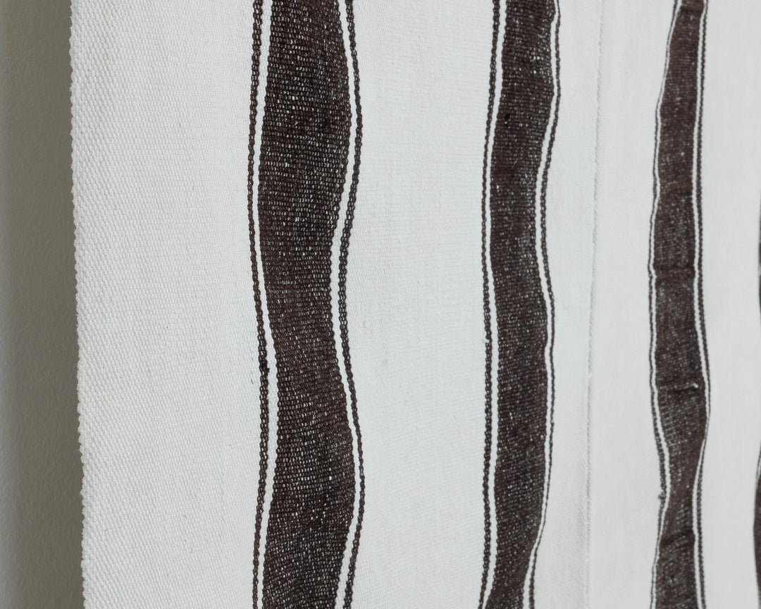 Black Turkish Kilim Rug 6' 7" x 9' 10" Flat-Weave close-up