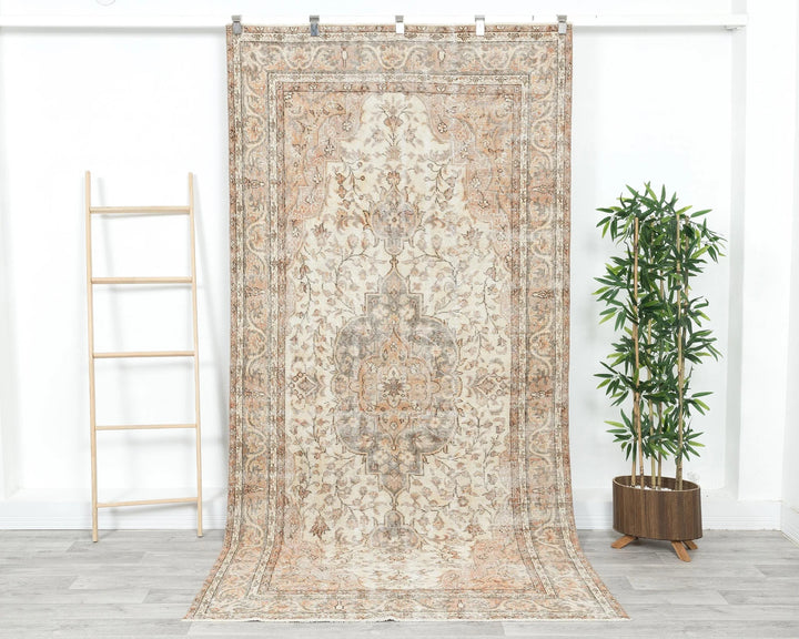 Rust Turkish Oushak Rug 9' 2" x 4' 7" Hand-Knotted | No. VR18607