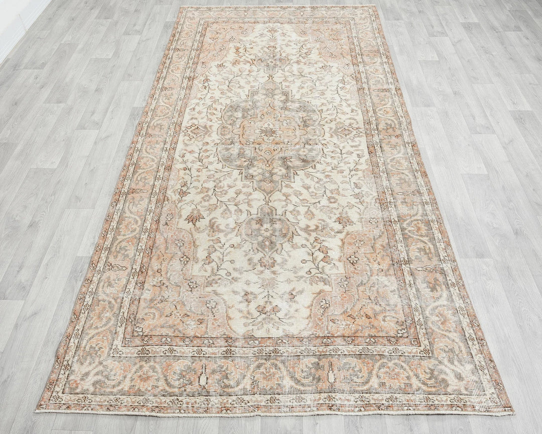 Rust Turkish Oushak Rug 9' 2" x 4' 7" Hand-Knotted | No. VR18607