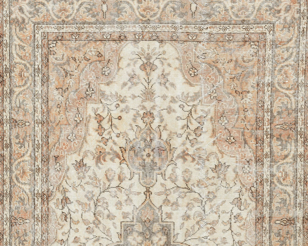 Rust Turkish Oushak Rug 9' 2" x 4' 7" Hand-Knotted | No. VR18607