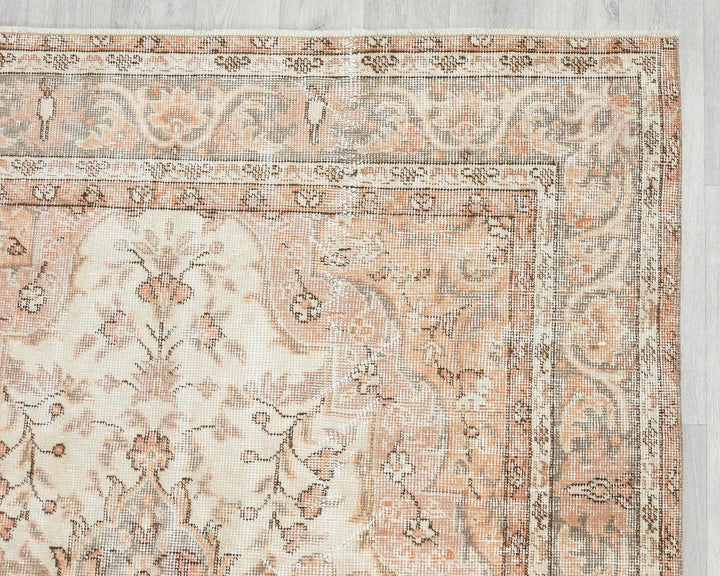 Rust Turkish Oushak Rug 9' 2" x 4' 7" Hand-Knotted | No. VR18607
