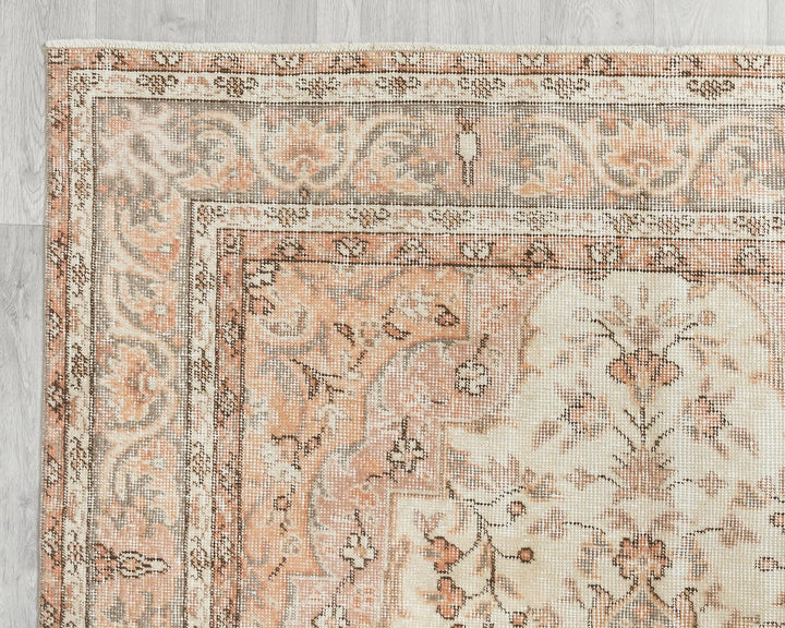 Rust Turkish Oushak Rug 9' 2" x 4' 7" Hand-Knotted | No. VR18607