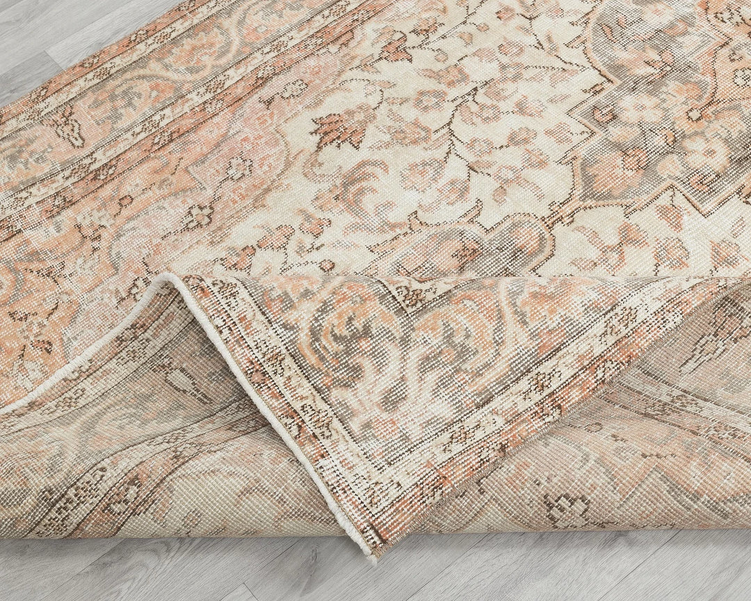 Rust Turkish Oushak Rug 9' 2" x 4' 7" Hand-Knotted | No. VR18607
