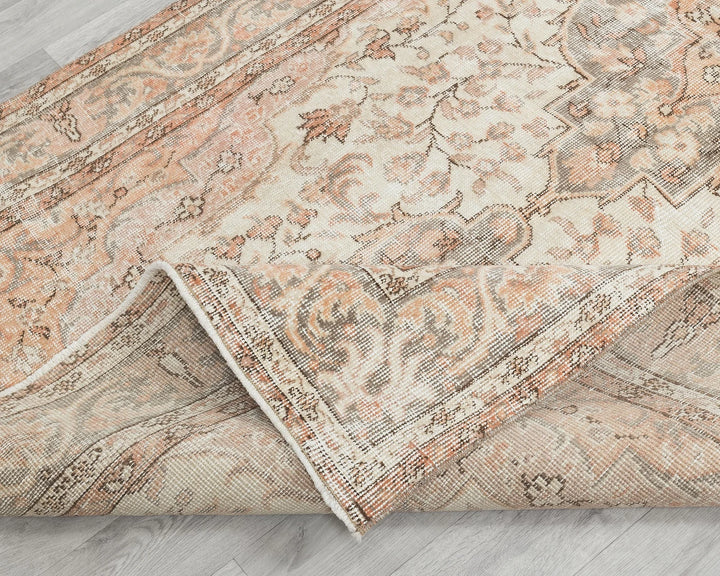 Rust Turkish Oushak Rug 9' 2" x 4' 7" Hand-Knotted | No. VR18607