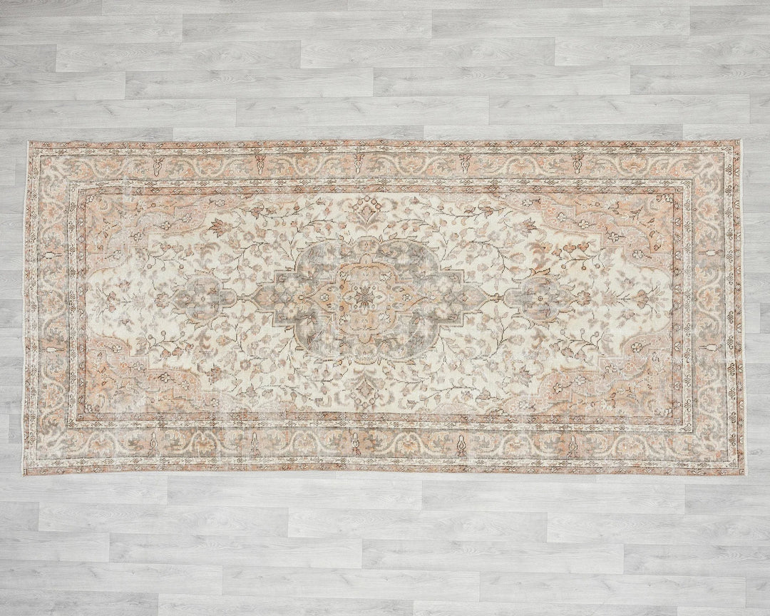 Rust Turkish Oushak Rug 9' 2" x 4' 7" Hand-Knotted | No. VR18607