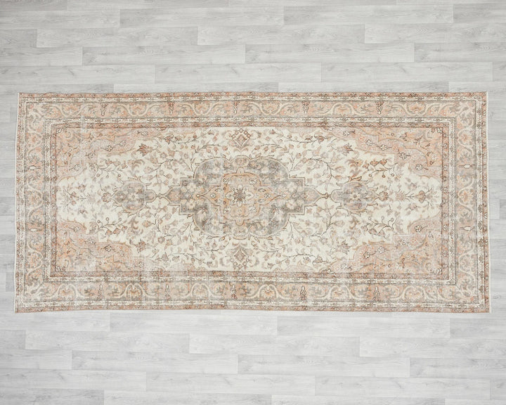 Rust Turkish Oushak Rug 9' 2" x 4' 7" Hand-Knotted | No. VR18607
