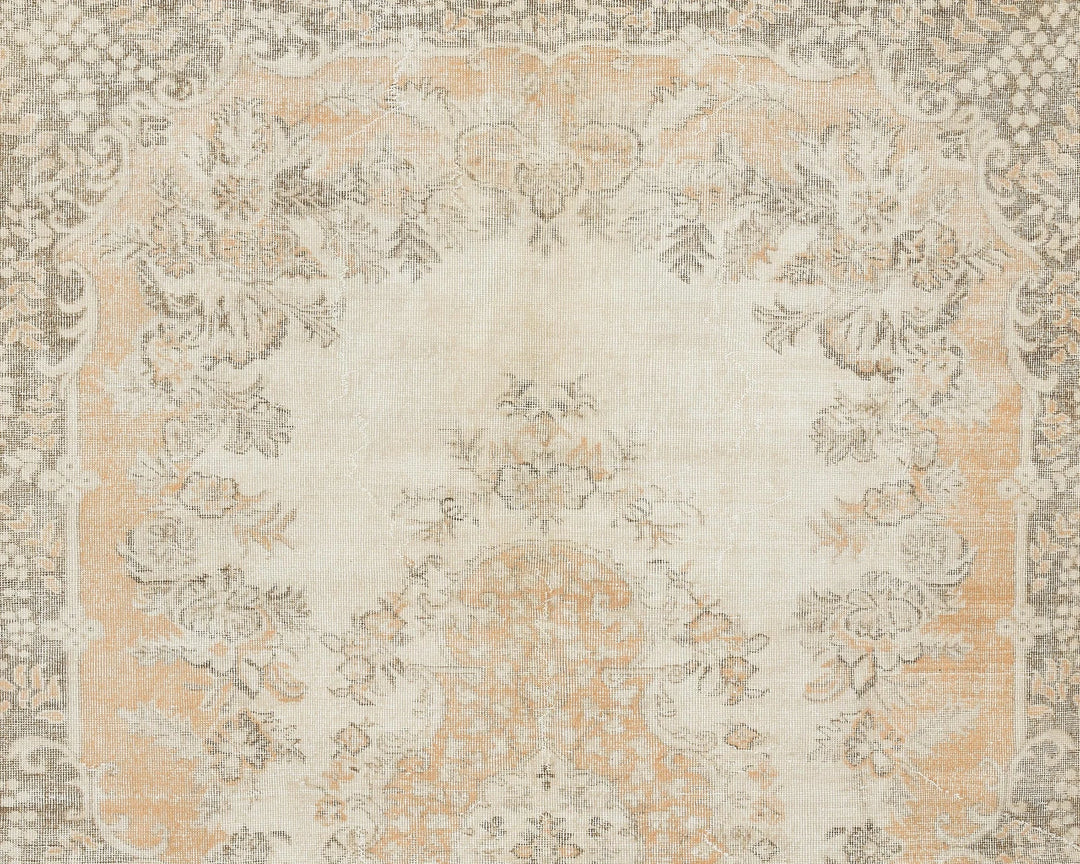 Neutral Oushak Rug 6' 4" x 10' | No. VR18719