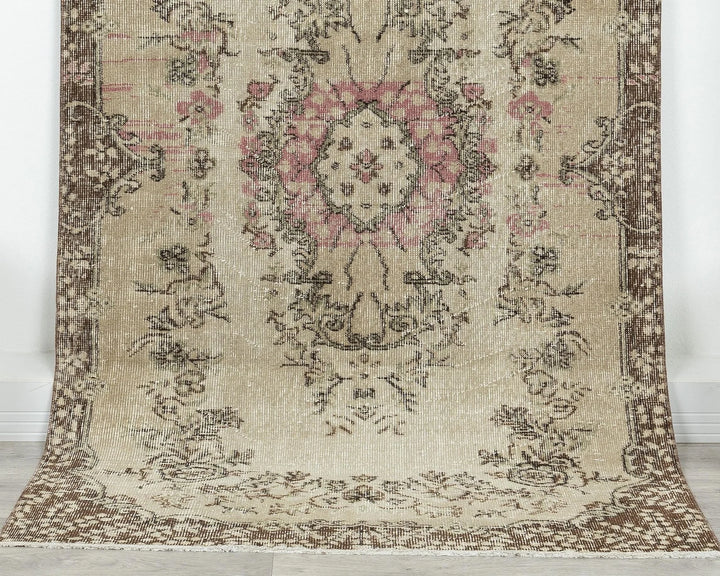 Multicolor Turkish Oushak Rug 3' 8" x 6' 7" Hand-Knotted | No. VR18759
