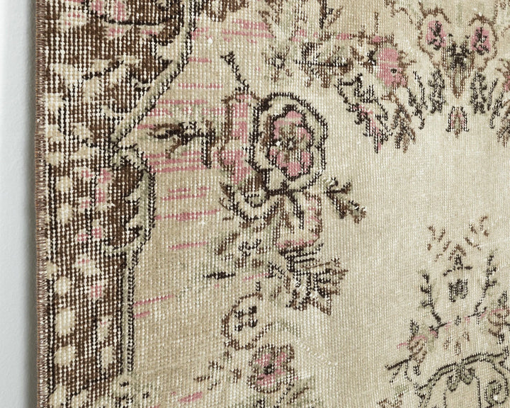 Multicolor Turkish Oushak Rug 3' 8" x 6' 7" Hand-Knotted | No. VR18759