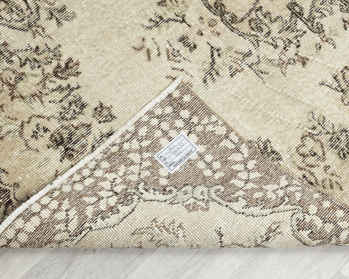 Multicolor Turkish Oushak Rug 3' 8" x 6' 7" Hand-Knotted | No. VR18759