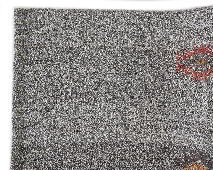 Gray Kilim Rug 6' 10" x 8' 2" | No. VR18902