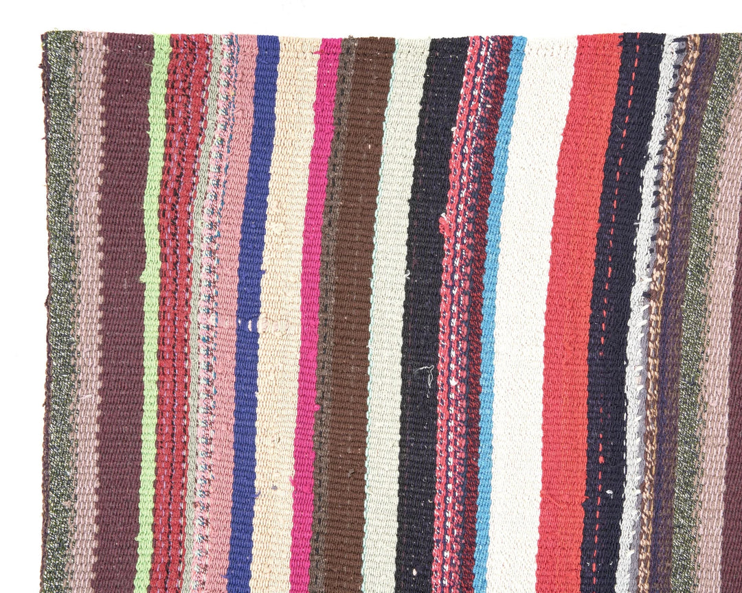 Multicolor Turkish Kilim Rug 6'8" x 7'2" Flat-Weave | No. VR18923