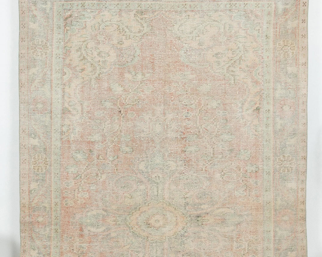 Beige Turkish Oushak Rug 6'1" x 10'4" Hand-Knotted | No. VR19041