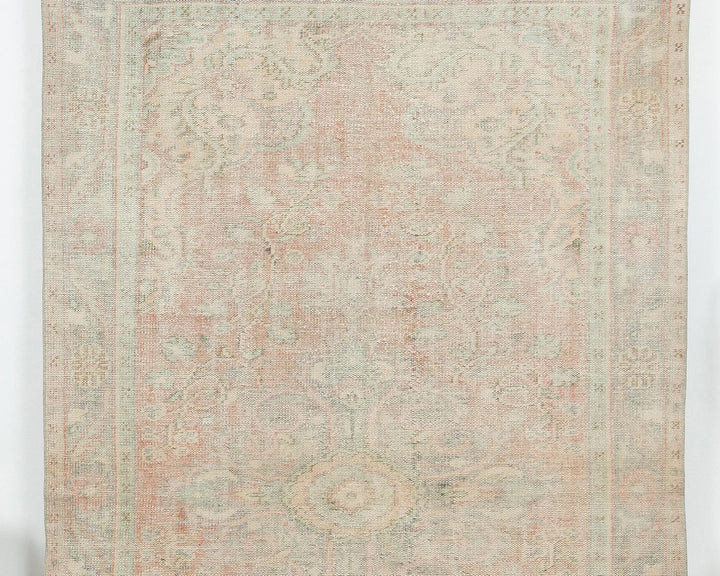 Beige Turkish Oushak Rug 6'1" x 10'4" Hand-Knotted | No. VR19041