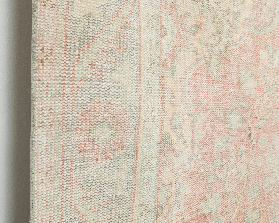 Beige Turkish Oushak Rug 6'1" x 10'4" Hand-Knotted | No. VR19041