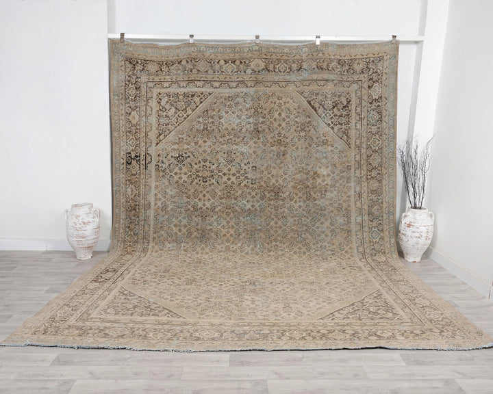 Multicolor Turkish Oushak Rug 9' 10" x 12' 6" Hand-Knotted | No. VR19158
