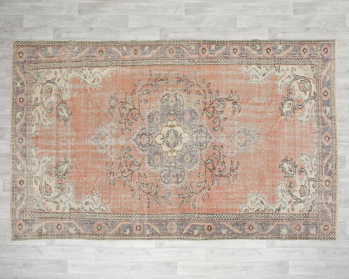 Multicolor Turkish Oushak Rug 6'4" x 9'8" Hand-Knotted | No. VR19222