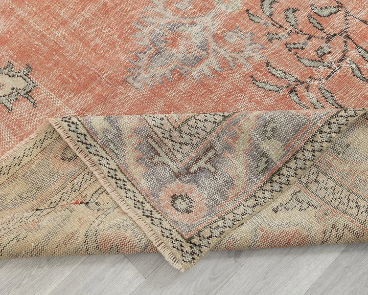 Multicolor Turkish Oushak Rug 6'4" x 9'8" Hand-Knotted | No. VR19222