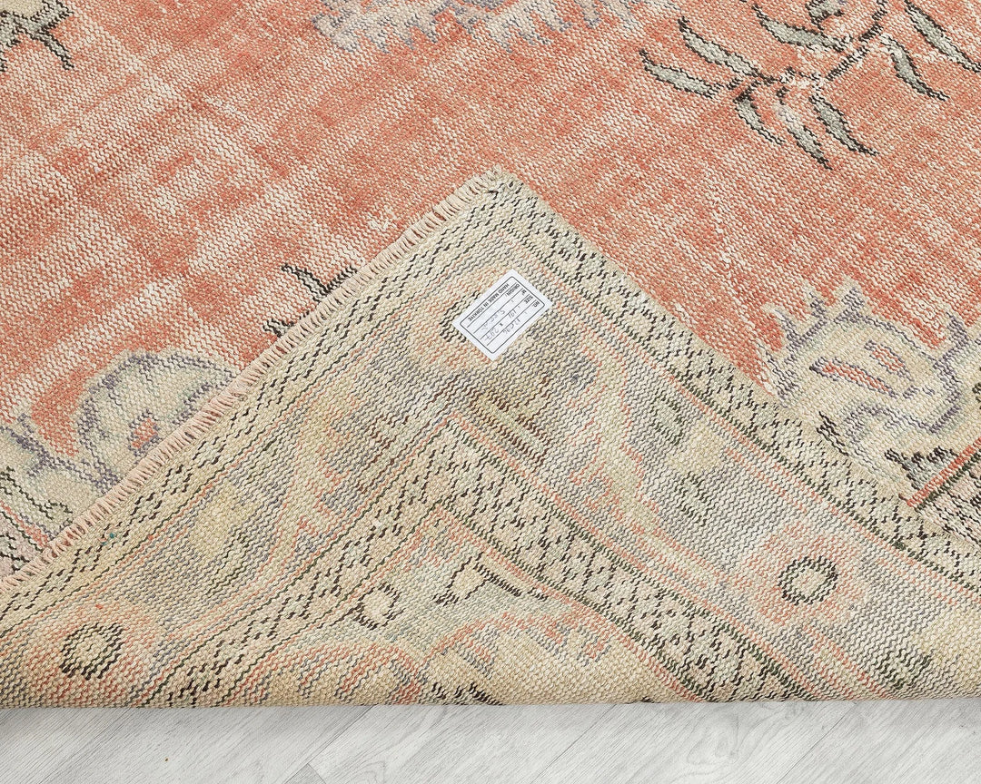 Multicolor Turkish Oushak Rug 6'4" x 9'8" Hand-Knotted | No. VR19222