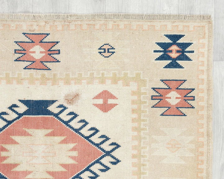 Multicolor Turkish Oushak Rug 4' x 6' 5" Hand-Knotted | No. VR19271