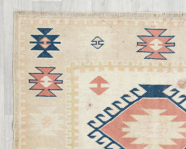 Multicolor Turkish Oushak Rug 4' x 6' 5" Hand-Knotted | No. VR19271