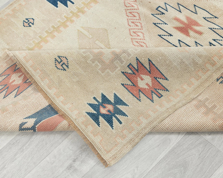 Multicolor Turkish Oushak Rug 4' x 6' 5" Hand-Knotted | No. VR19271