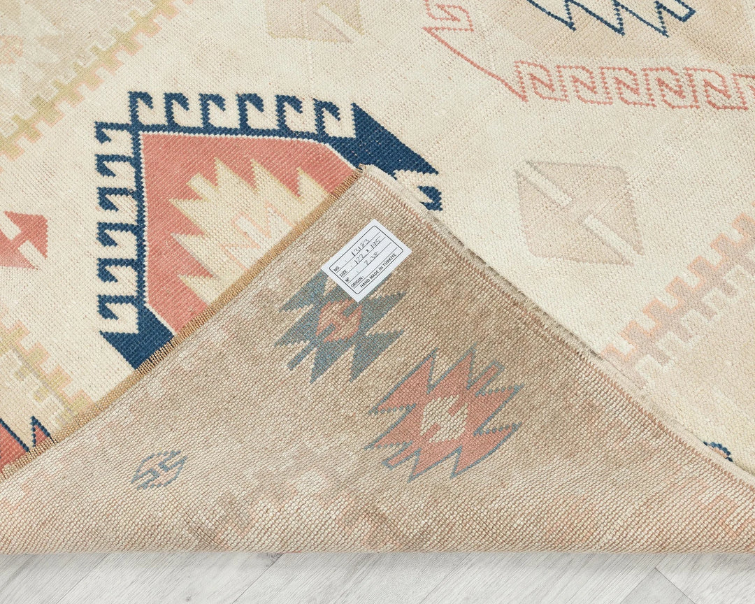 Multicolor Turkish Oushak Rug 4' x 6' 5" Hand-Knotted | No. VR19271