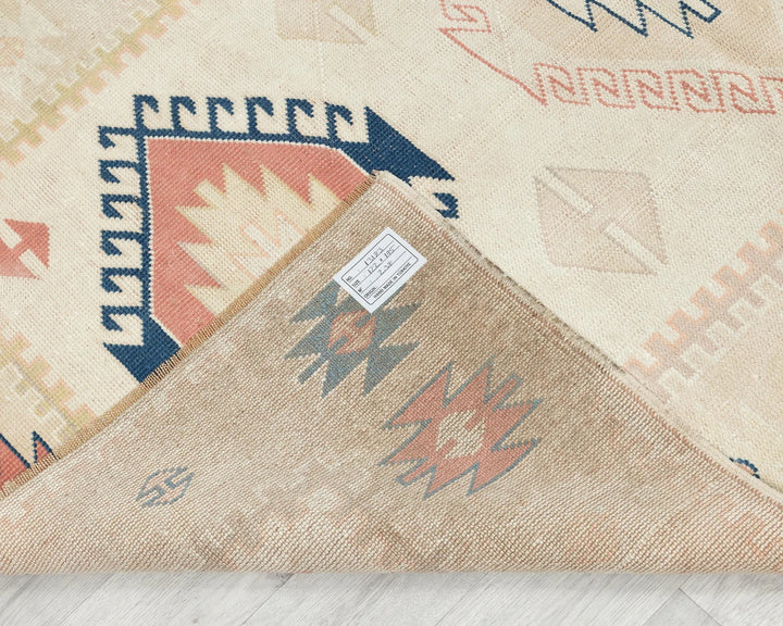 Multicolor Turkish Oushak Rug 4' x 6' 5" Hand-Knotted | No. VR19271