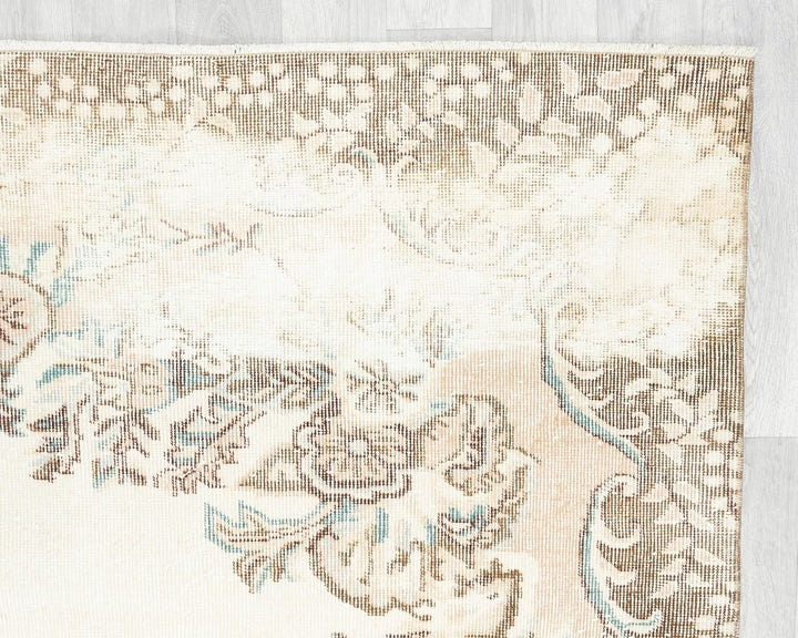 Multicolor Turkish Oushak Rug 6' x 10' 4" Hand-Knotted | No. VR19435