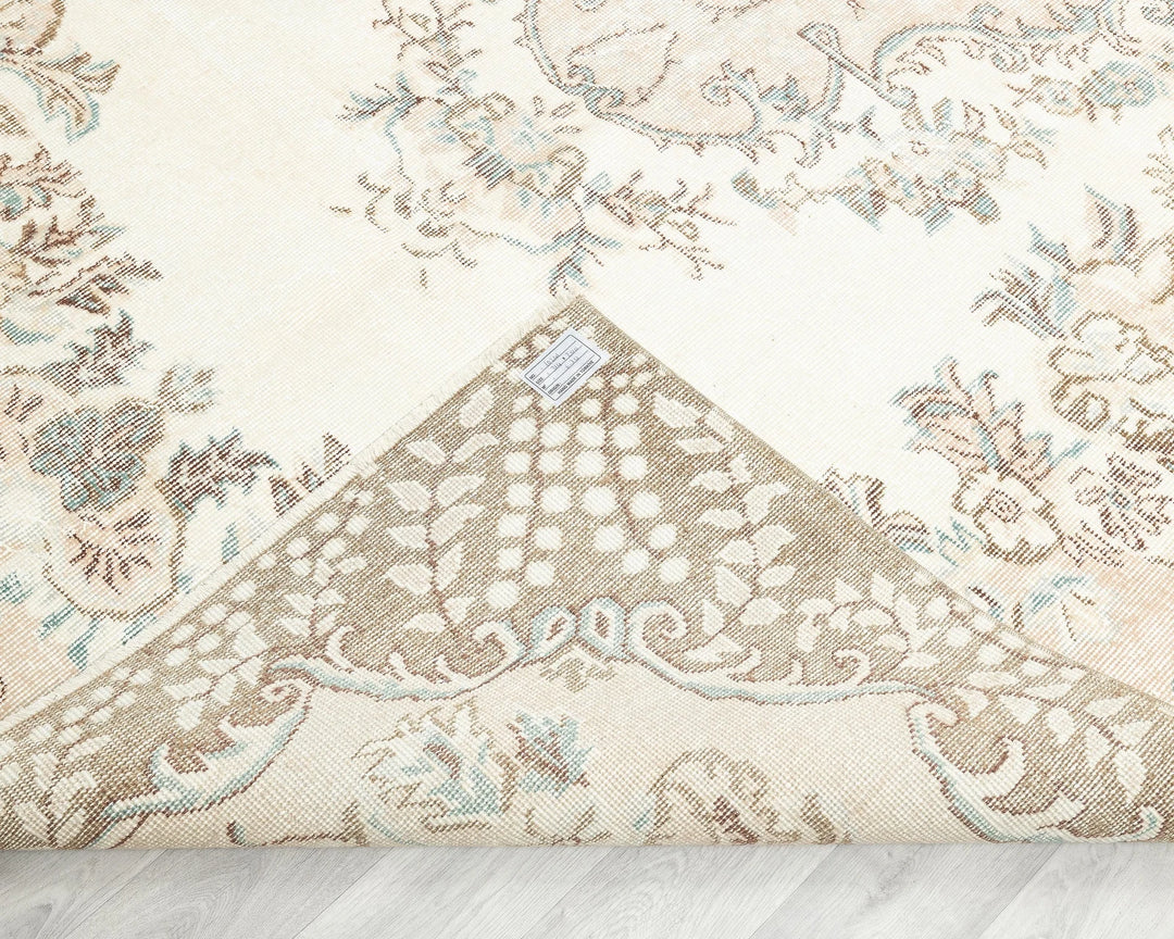 Multicolor Turkish Oushak Rug 6' x 10' 4" Hand-Knotted | No. VR19435