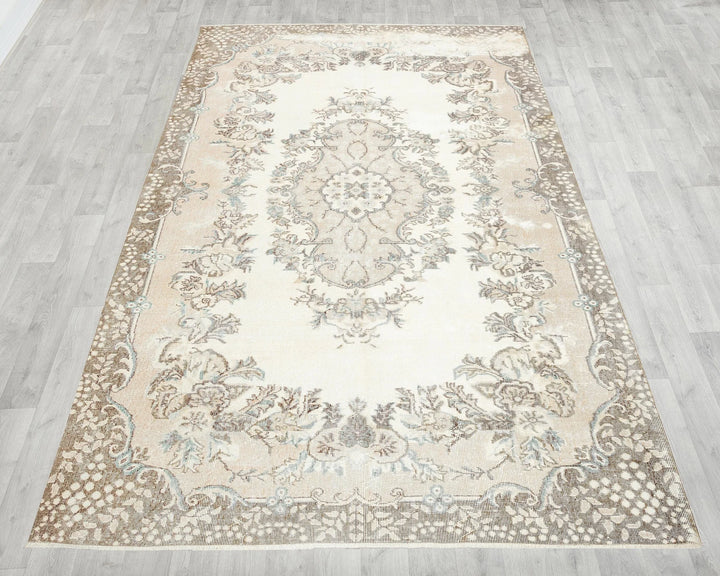 Multicolor Turkish Oushak Rug 6' x 10' 4" Hand-Knotted | No. VR19435