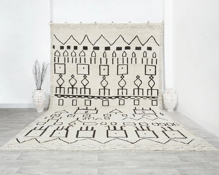 Black Turkish Kilim Rug 9' 10" x 12' 1" Flat-Weave | No. VR19506