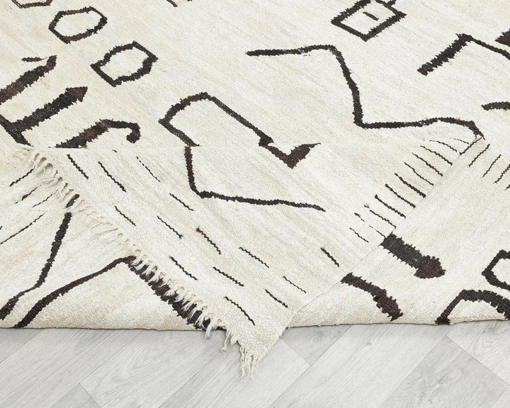 Black Turkish Kilim Rug 9' 10" x 12' 1" Flat-Weave | No. VR19506