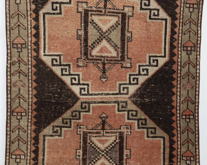 Multicolor Turkish Oushak Rug 3'5" x 11'5" Hand-Knotted | No. VR19553