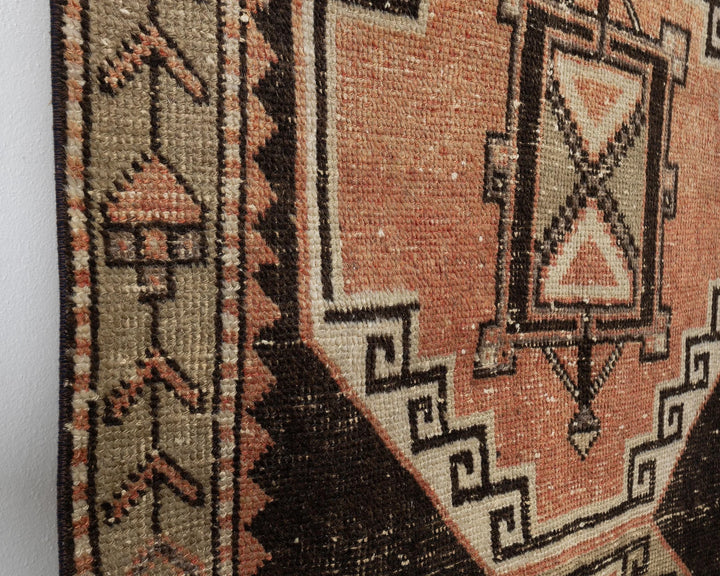 Multicolor Turkish Oushak Rug 3'5" x 11'5" Hand-Knotted | No. VR19553
