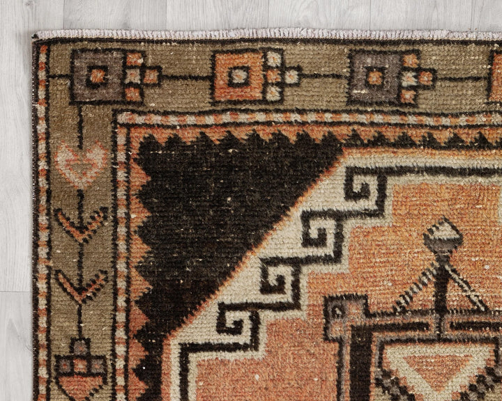 Multicolor Turkish Oushak Rug 3'5" x 11'5" Hand-Knotted | No. VR19553