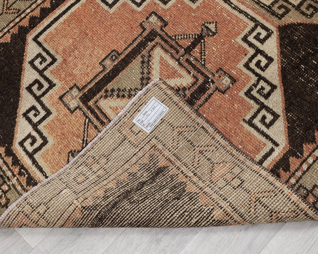 Multicolor Turkish Oushak Rug 3'5" x 11'5" Hand-Knotted | No. VR19553