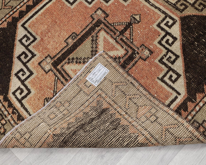 Multicolor Turkish Oushak Rug 3'5" x 11'5" Hand-Knotted | No. VR19553