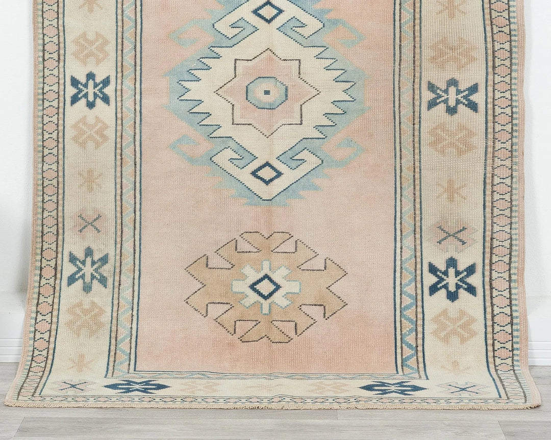 Multicolor Turkish Oushak Rug 3' 11" x 5' 10" Hand-Knotted | No. VR19577