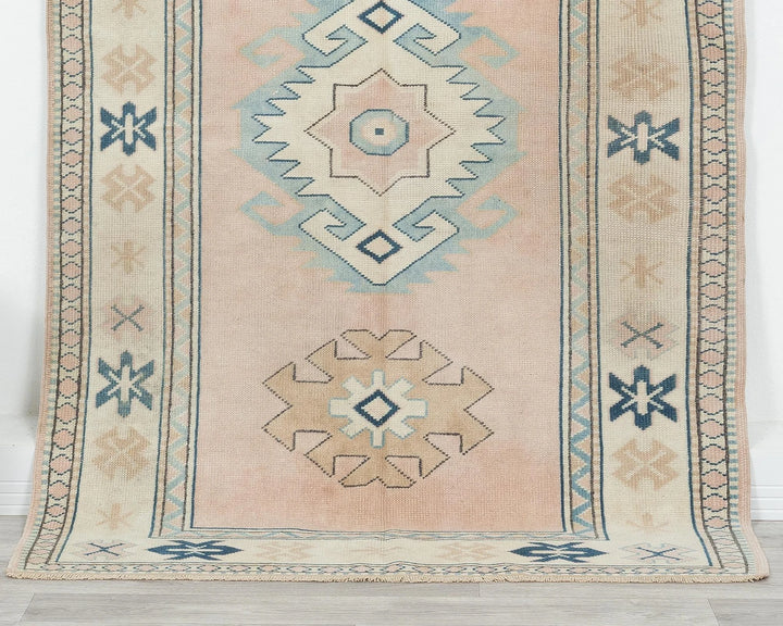 Multicolor Turkish Oushak Rug 3' 11" x 5' 10" Hand-Knotted | No. VR19577