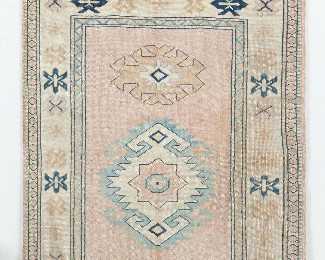 Multicolor Turkish Oushak Rug 3' 11" x 5' 10" Hand-Knotted | No. VR19577