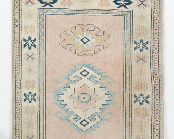 Multicolor Turkish Oushak Rug 3' 11" x 5' 10" Hand-Knotted | No. VR19577