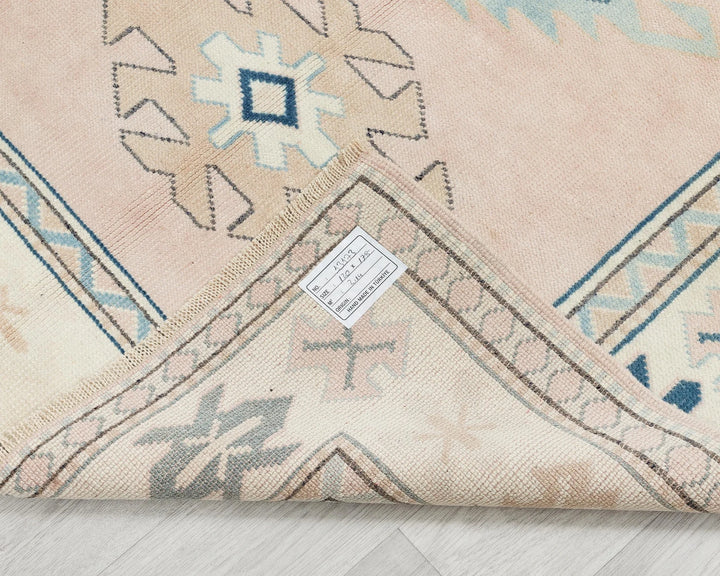 Multicolor Turkish Oushak Rug 3' 11" x 5' 10" Hand-Knotted | No. VR19577
