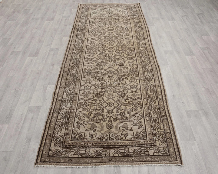 Multicolor Turkish Oushak Rug 3' 10" x 10' 2" Hand-Knotted | No. VR19606