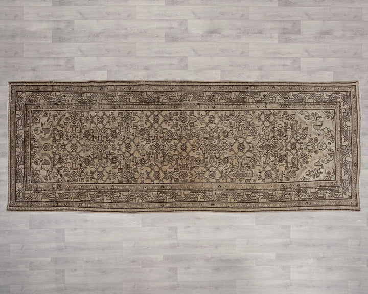 Multicolor Turkish Oushak Rug 3' 10" x 10' 2" Hand-Knotted | No. VR19606