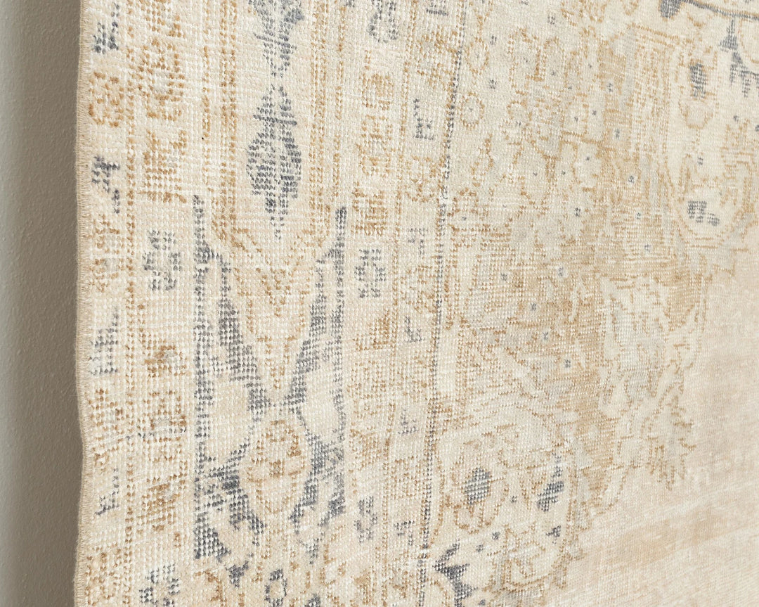 Beige Turkish Oushak Rug 10' 8" x 6' 9" Hand-Knotted | No. VR19734