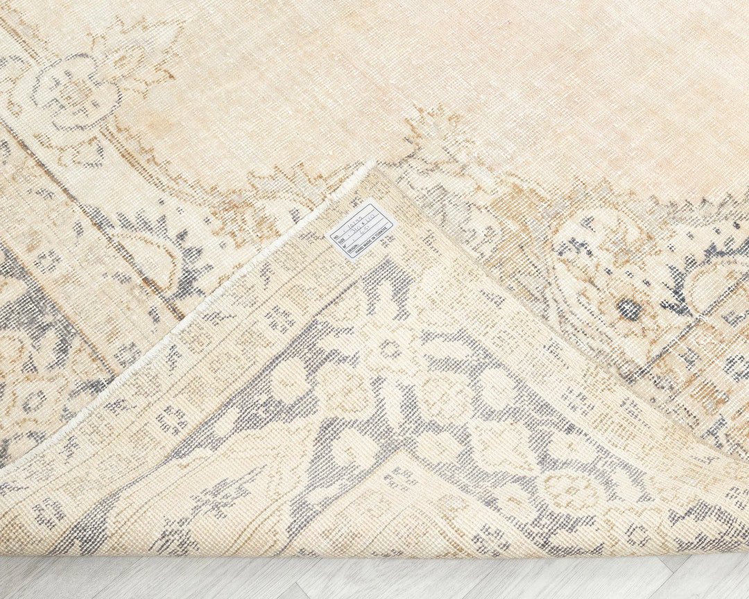 Beige Turkish Oushak Rug 10' 8" x 6' 9" Hand-Knotted | No. VR19734