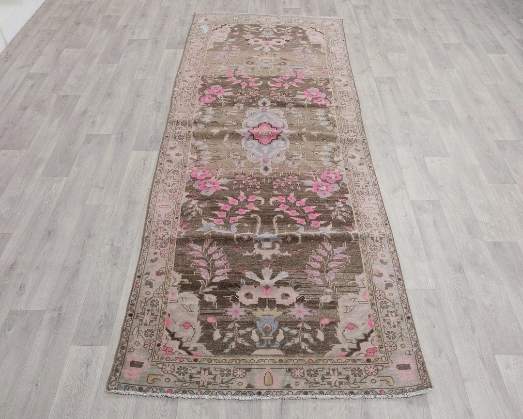 Multicolor Turkish Oushak Rug 3' 3" x 8' 10" Hand-Knotted | No. VR19788