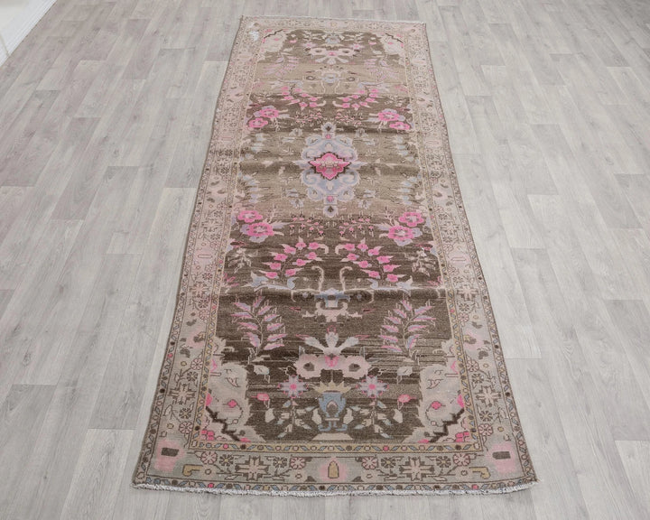 Multicolor Turkish Oushak Rug 3' 3" x 8' 10" Hand-Knotted | No. VR19788