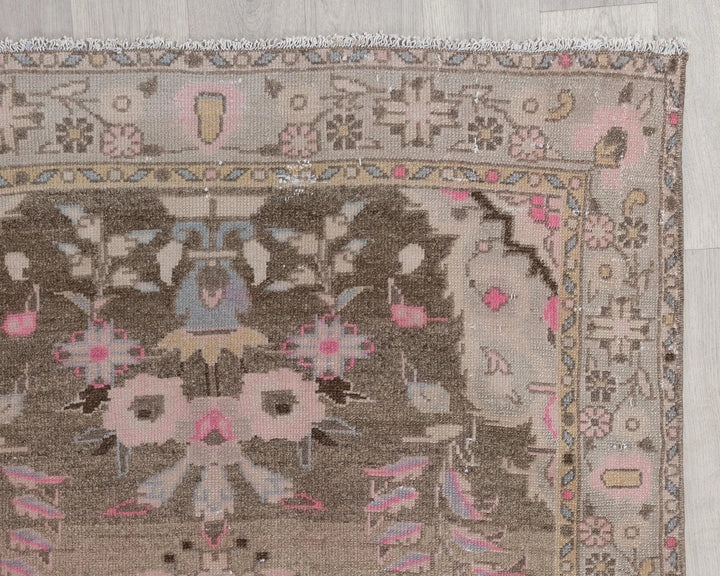 Multicolor Turkish Oushak Rug 3' 3" x 8' 10" Hand-Knotted | No. VR19788